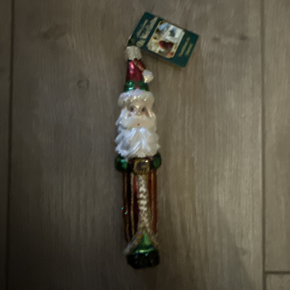 OWC Old World Christmas‎ Blown Glass Country St. Nicholas #40095 Slim Santa